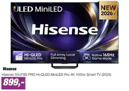 EP Hisense Hisense 55U79S PRO Hi-QLED MiniLED Pro 4K 165Hz Smart TV (2026) aanbieding