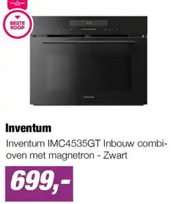 EP Inventum Inventum IMC4535GT Inbouw combi-oven met magnetron - Zwart aanbieding