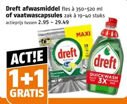 Poiesz Dreft afwasmiddel of vaatwascapsules aanbieding