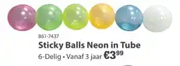 Marskramer Sticky Balls Neon in Tube aanbieding