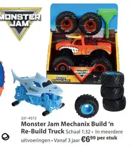 Marskramer Monster Jam Mechanix Build 'n Re-Build Truck aanbieding