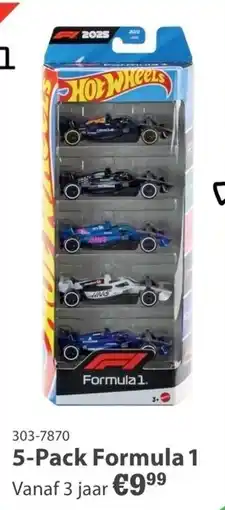 Marskramer Hot Wheels 5-Pack Formula 1 aanbieding