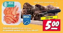 Nettorama Gekookte gamba's of Zeeuwse oesters aanbieding