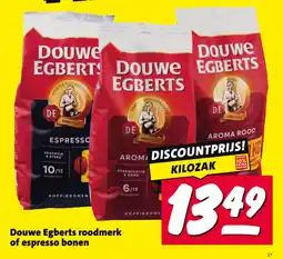 Nettorama Douwe Egberts roodmerk of espresso bonen aanbieding