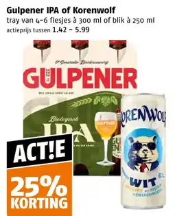 Poiesz Gulpener IPA of Korenwolf aanbieding