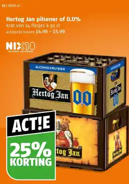 Poiesz Hertog Jan pilsener of 0.0% aanbieding