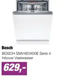 EP Bosch BOSCH SMV4EVX00E Serie 4 Inbouw Vaatwasser aanbieding