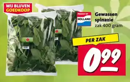 Nettorama Gewassen spinazie aanbieding