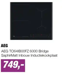 EP AEG AEG TO64IB00FZ 6000 Bridge SaphirMatt Inbouw Inductiekookplaat aanbieding