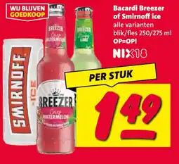 Nettorama Bacardi Breezer of Smirnoff ice aanbieding