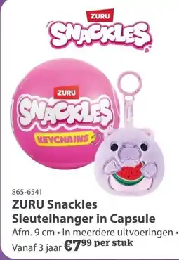 Marskramer Zuru snackles sleutelhanger in capsule aanbieding