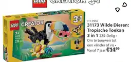 Marskramer lego creator 31173 wilde dieren: tropische toekan aanbieding