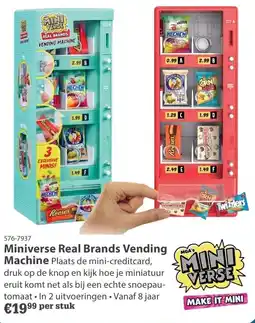Marskramer MGA's MINIVERSE Miniverse Real Brands Vending Machine aanbieding