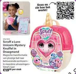 Marskramer Scruff a Luvs Unicorn Mystery Knuffel in Draagmand aanbieding