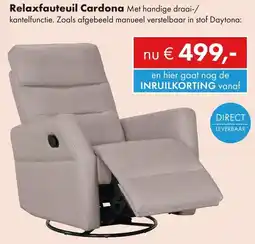 Woonsquare Cardona Relaxfauteuil aanbieding