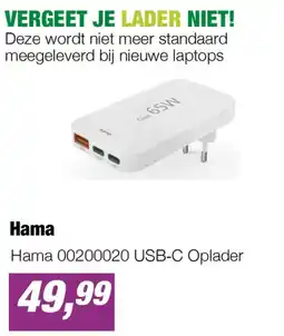 EP Hama Hama 00200020 USB-C Oplader aanbieding