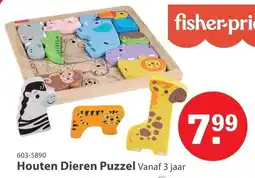 Marskramer fisher-price Houten Dieren Puzzel aanbieding