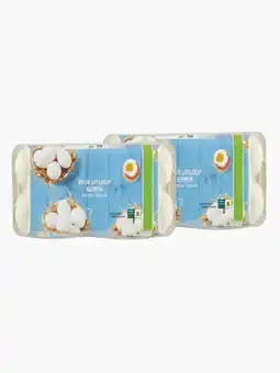 Flink Kwetters Vrije uitloop eieren wit M/L 10st 2x aanbieding