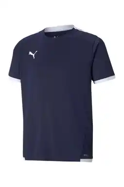 Wehkamp Puma junior voetbalshirt donkerblauw/wit aanbieding
