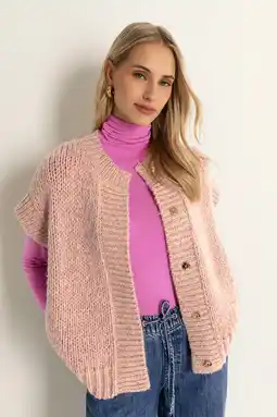 Wehkamp CLAUDIA BY CLAUDIA STRÄTER trui taupe gebreid aanbieding