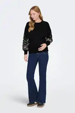 Wehkamp ONLY MATERNITY zwangerschaps sweater zwart aanbieding