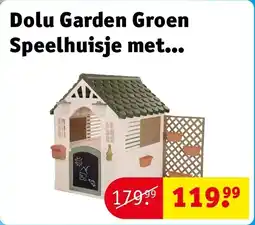 Kruidvat Dolu Garden Groen Speelhuisje met Accessoires aanbieding