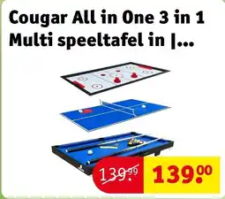 Kruidvat Cougar All in One 3 in 1 Multi speeltafel in | Mini aanbieding
