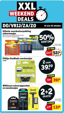 Kruidvat Gillette voordeelverpakking scheermesjes aanbieding