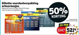 Kruidvat Gillette voordeelverpakking scheermesjes aanbieding