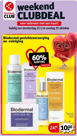 Kruidvat Biodermal gezichtsverzorging en -reiniging aanbieding