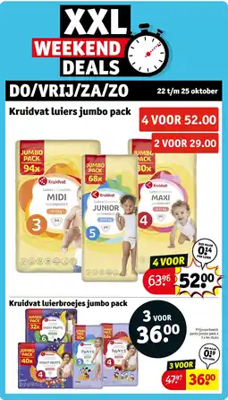 Kruidvat Kruidvat luiers jumbo pack aanbieding