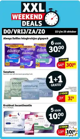 Kruidvat Always Dailies inlegkruisjes gigapack aanbieding