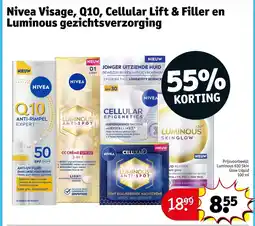 Kruidvat Nivea Visage, Q10, Cellular Lift & Filler en Luminous gezichtsverzorging aanbieding