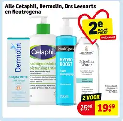 Kruidvat Alle Cetaphil, Dermolin, Drs Leenarts en Neutrogena aanbieding