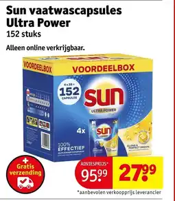 Kruidvat Sun vaatwascapsules ultra power aanbieding