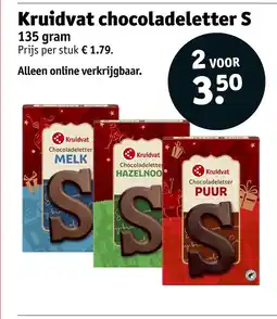 Kruidvat Kruidvat chocoladeletter S aanbieding