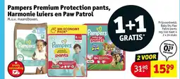 Kruidvat Pampers Premium Protection pants, Harmonie luiers en Paw Patrol aanbieding