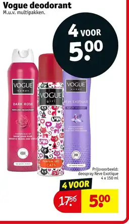 Kruidvat Vogue deodorant aanbieding