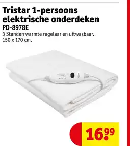 Kruidvat Tristar 1-persoons elektrische onderdeken aanbieding