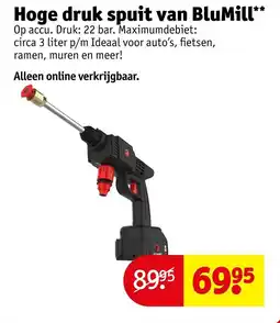 Kruidvat Hoge druk spuit van BluMill aanbieding