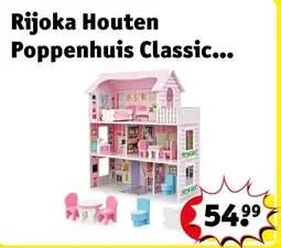 Kruidvat Rijoka Houten Poppenhuis Classic Meubelset 8pcs 3 Verdiepingen aanbieding