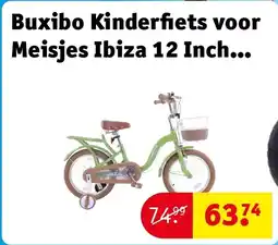 Kruidvat Buxibo Kinderfiets voor Meisjes Ibiza 12 Inch Groen aanbieding