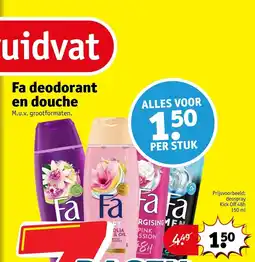 Kruidvat Fa deodorant en douche aanbieding