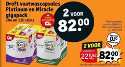 Kruidvat Dreft vaatwascapsules platinum en miracle gigapack aanbieding