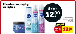 Kruidvat Nivea haarverzorging en styling aanbieding