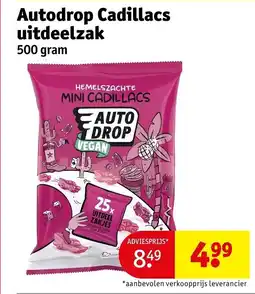 Kruidvat Autodrop Cadillacs uitdeelzak aanbieding