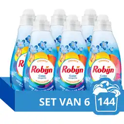 Jumbo Robijn Klein & Krachtig Wasmiddel Color Morgenfris - 6 x 665 ML aanbieding