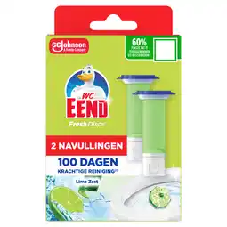 Jumbo WC Eend Fresh Discs Lime Zest 2 x 36 ml aanbieding