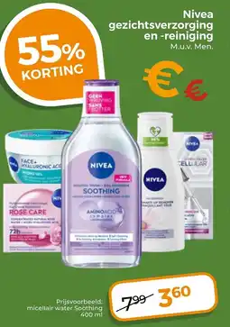 Trekpleister Nivea gezichtsverzorging en -reiniging aanbieding