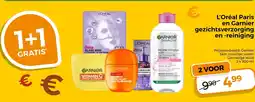 Trekpleister L'Oréal Paris en Garnier gezichtsverzorging en -reiniging aanbieding